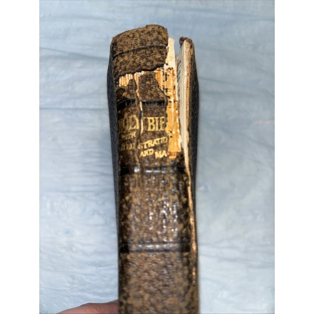 Antique Saalfield Holy Bible Illustrated Maps Concordance Self Pronouncing - Picture 4 of 16
